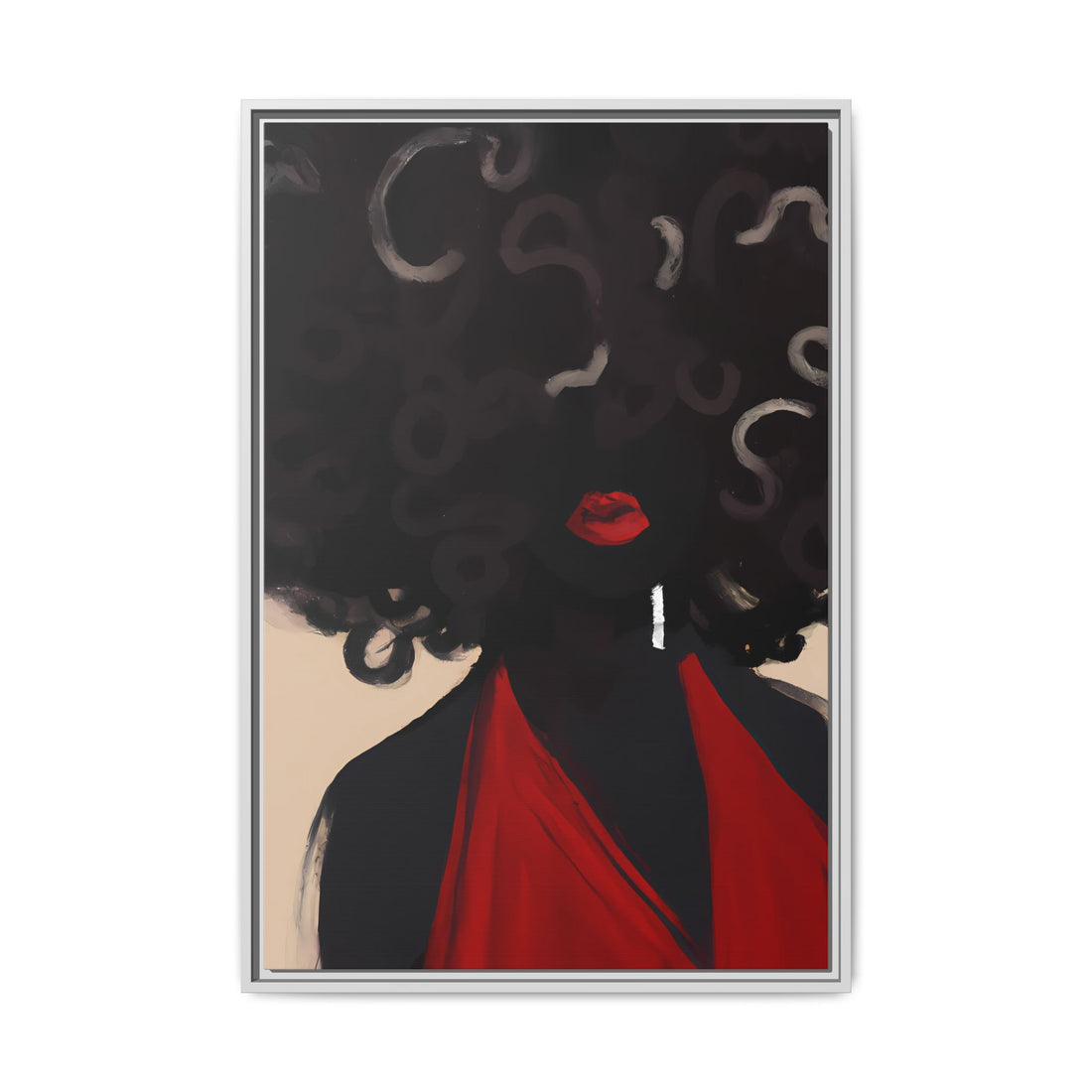 Afro Diva, Black Beauty Series | Framed Canvas Wall Art