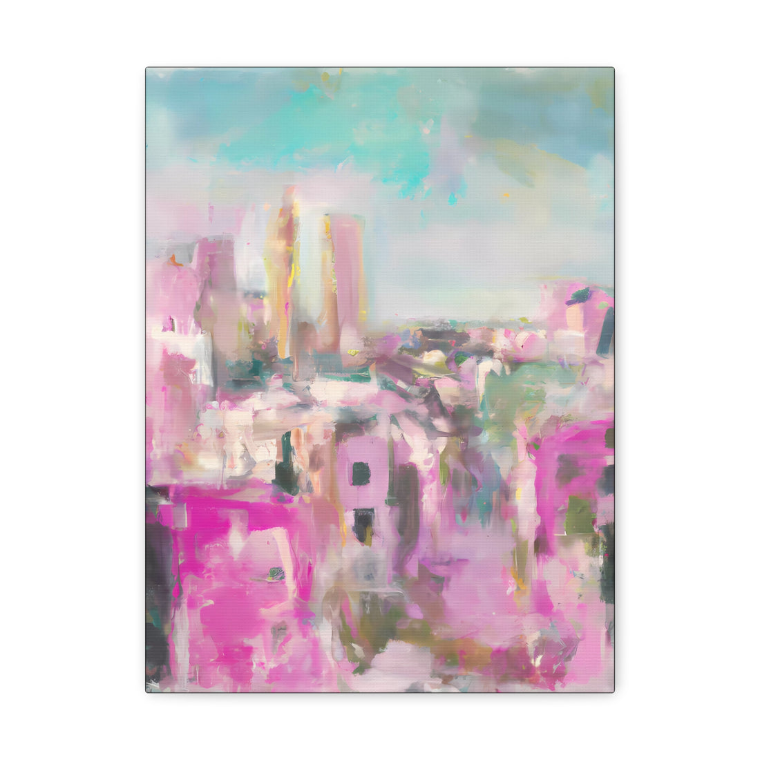 Pink Haze, Cityscape Living Series CANVAS Wall Art