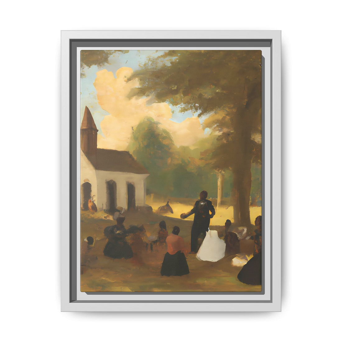The Gathering, Vintage Series | Framed Canvas Wall Art