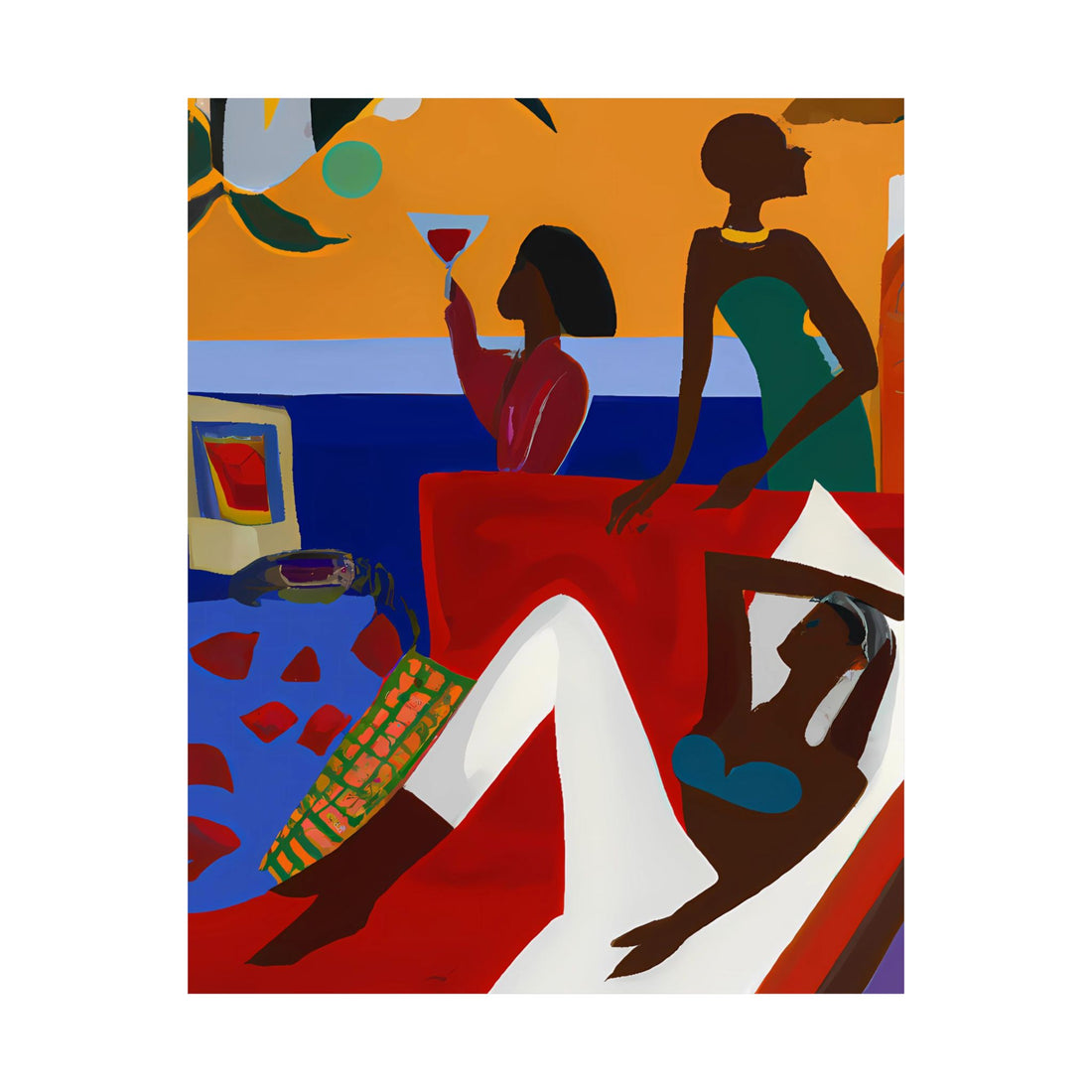 Crimson Lady, Lounge Series | Poster Print