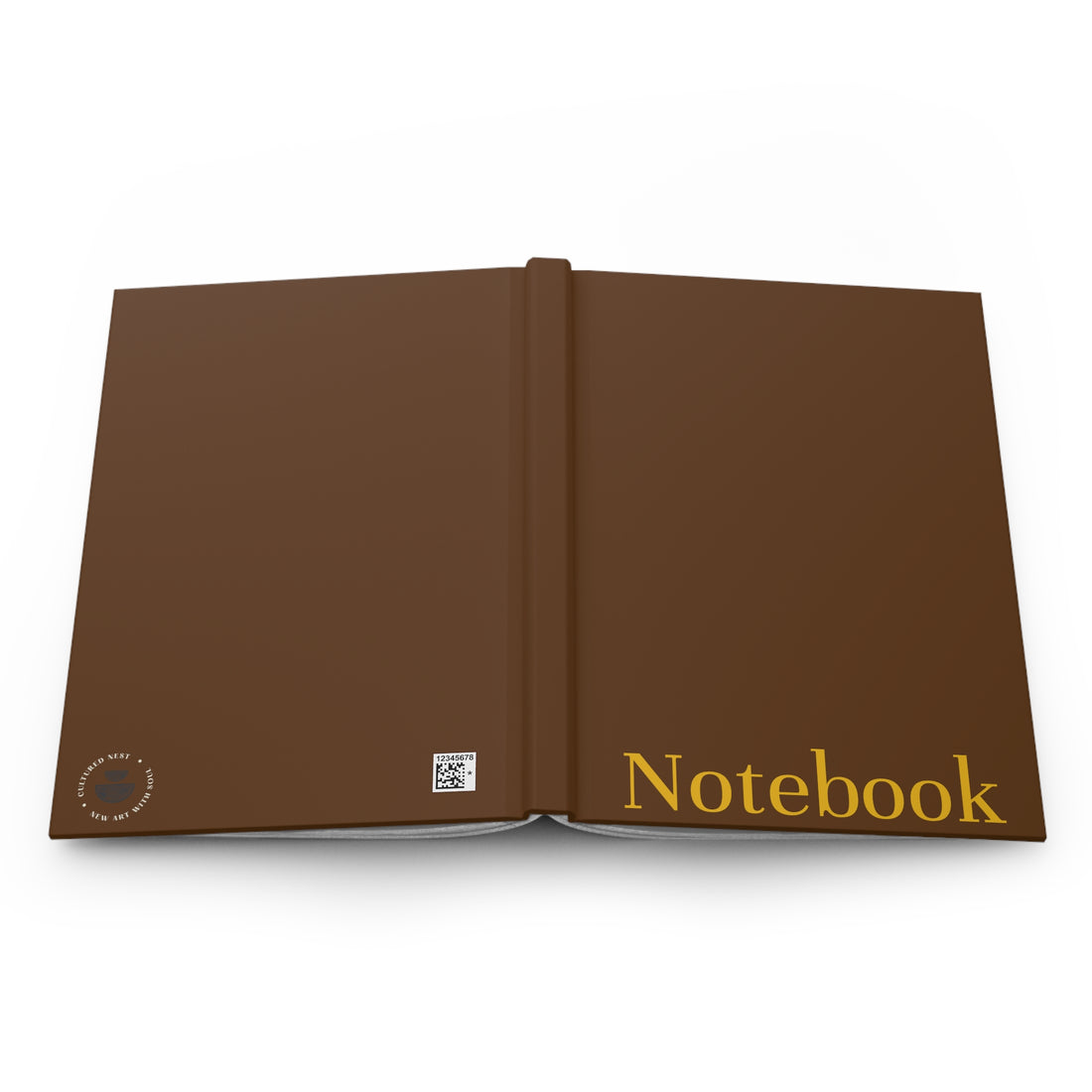 Brown and Gold Notebook, Matte Hardcover Journal