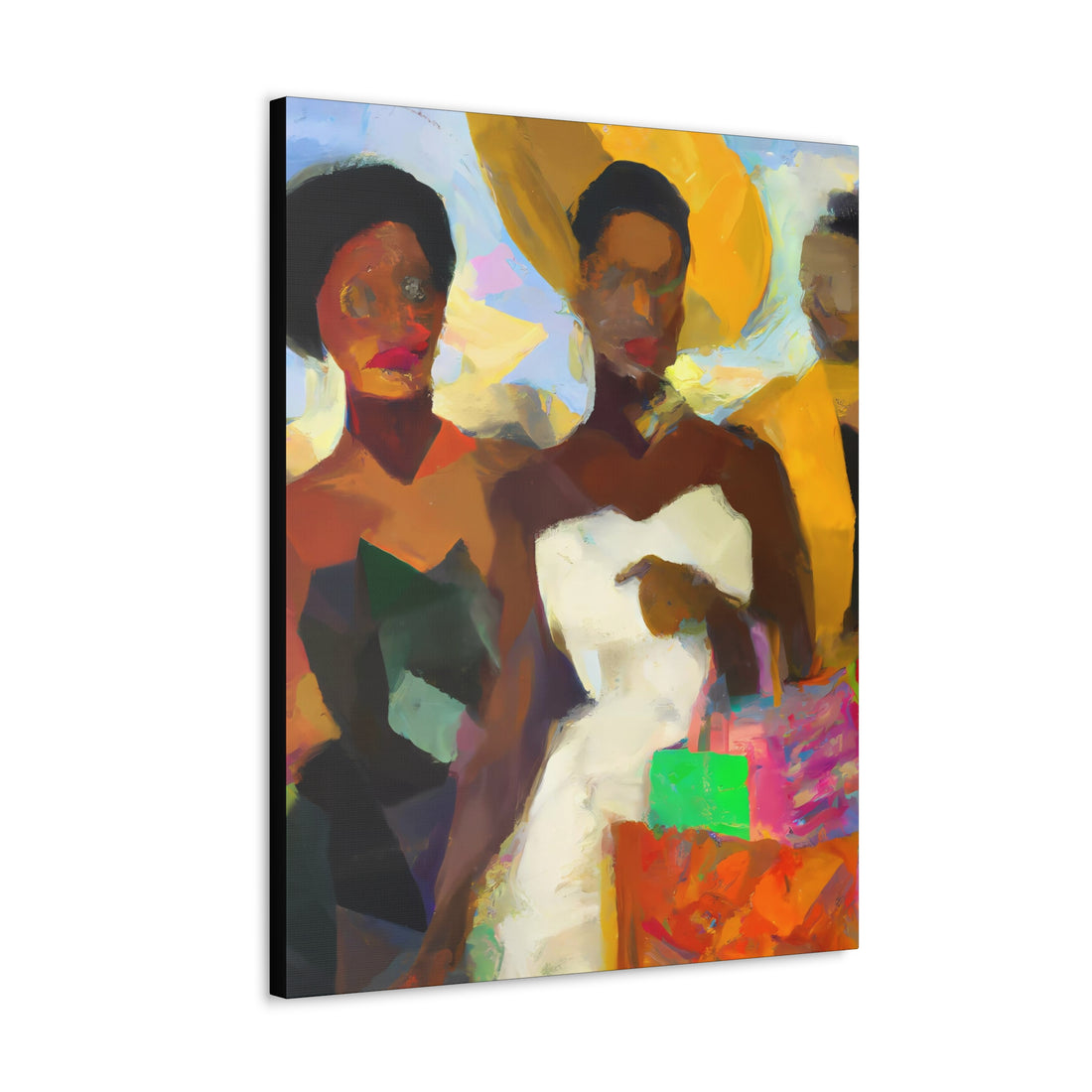 Lady in Cream, Shopping Lifestyle Series | Canvas Wall Art