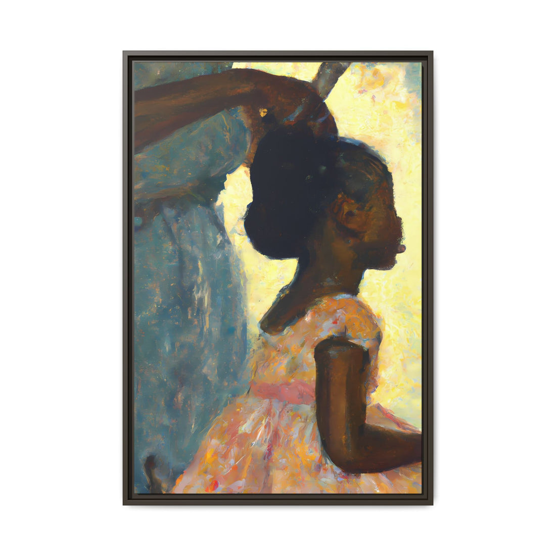 Hair Days, Daughter Series | Framed Canvas Wall Art