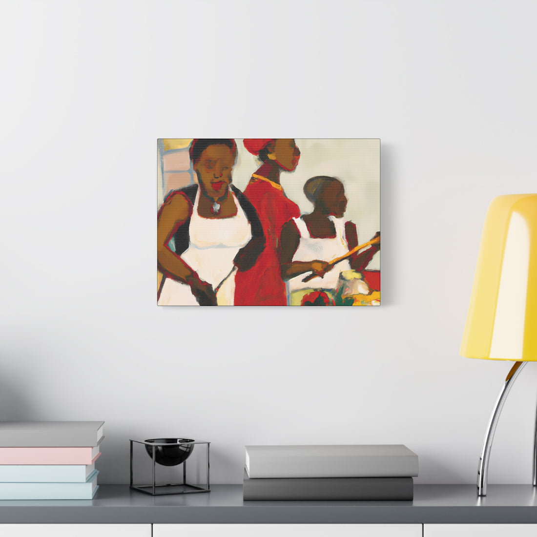 Lady in White, Over the Sofa | Horizontal CANVAS Art