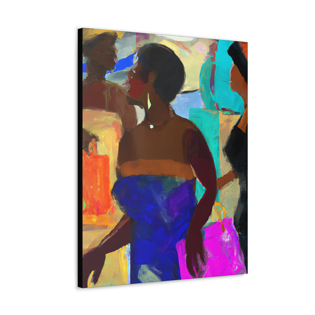 Lady in Blue, Shopping Lifestyle Series | Canvas Wall Art