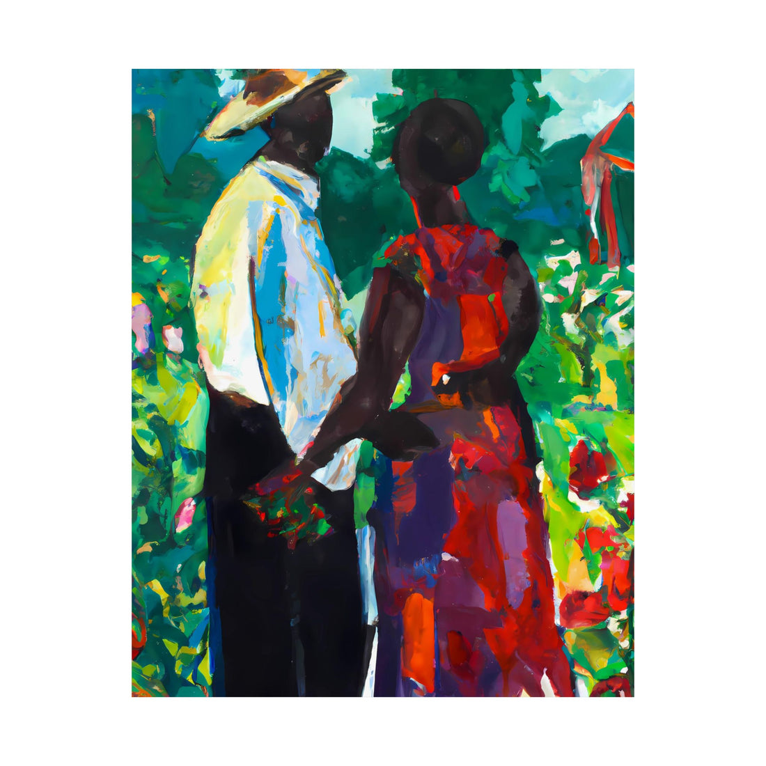 Red Flowers, Black Love Series | Poster Print