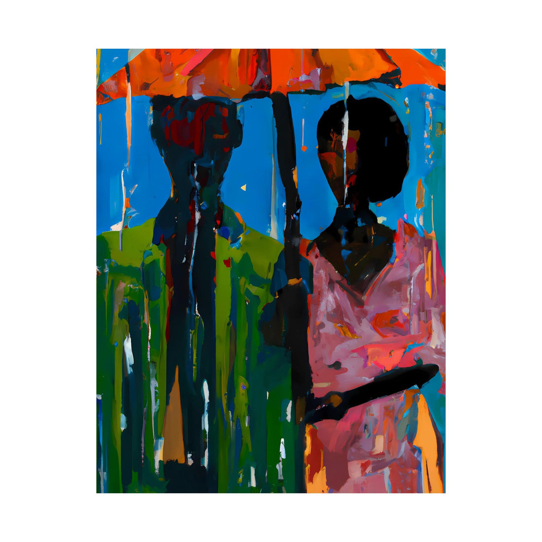 Orange Rain, Black Love Series | Poster Print
