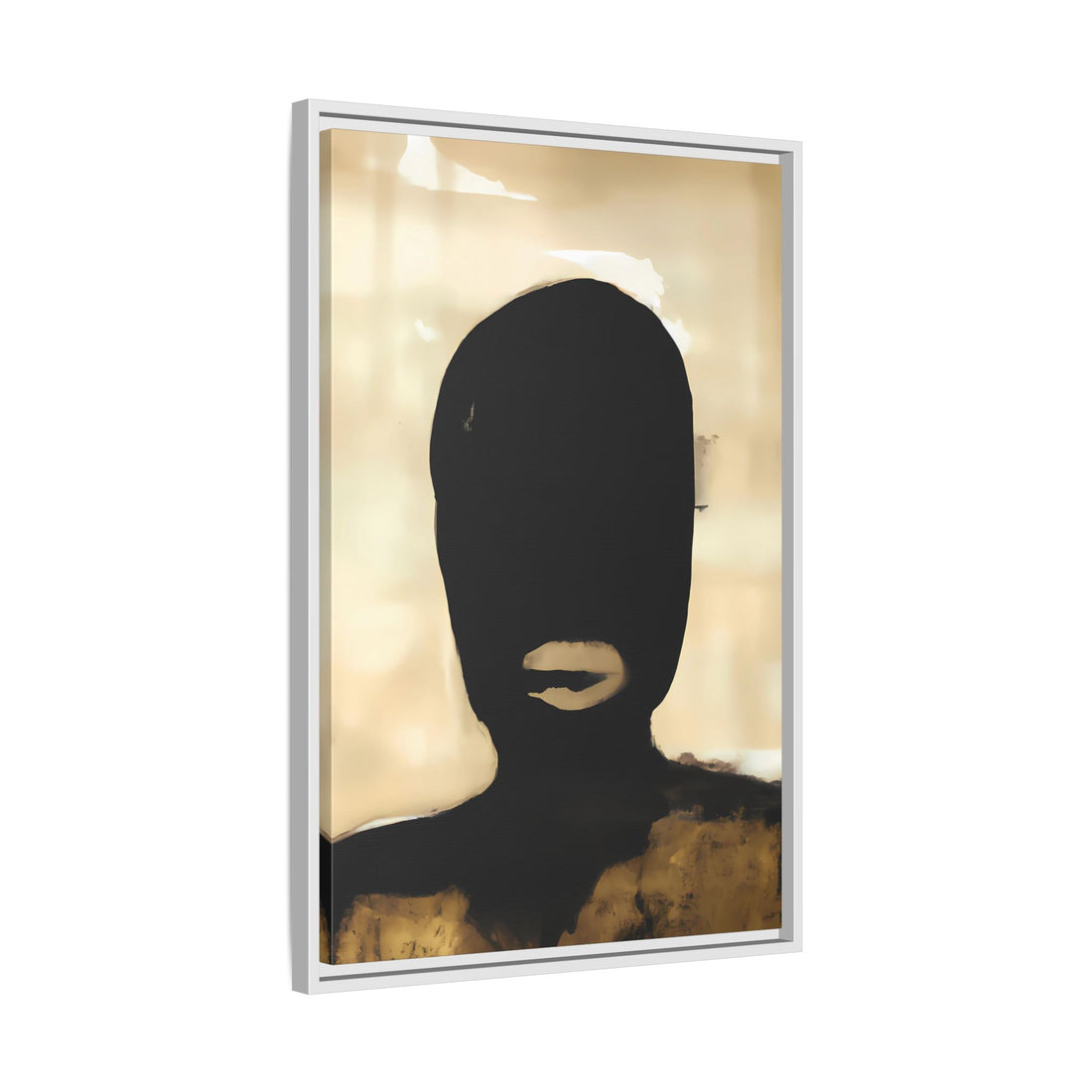 Study in Black 2, Fluid Series | Framed Canvas Wall Art