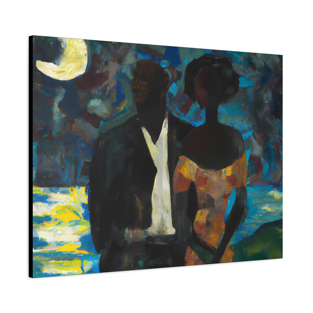 Moonlight Couple, Over the Sofa | Large CANVAS Wall Art
