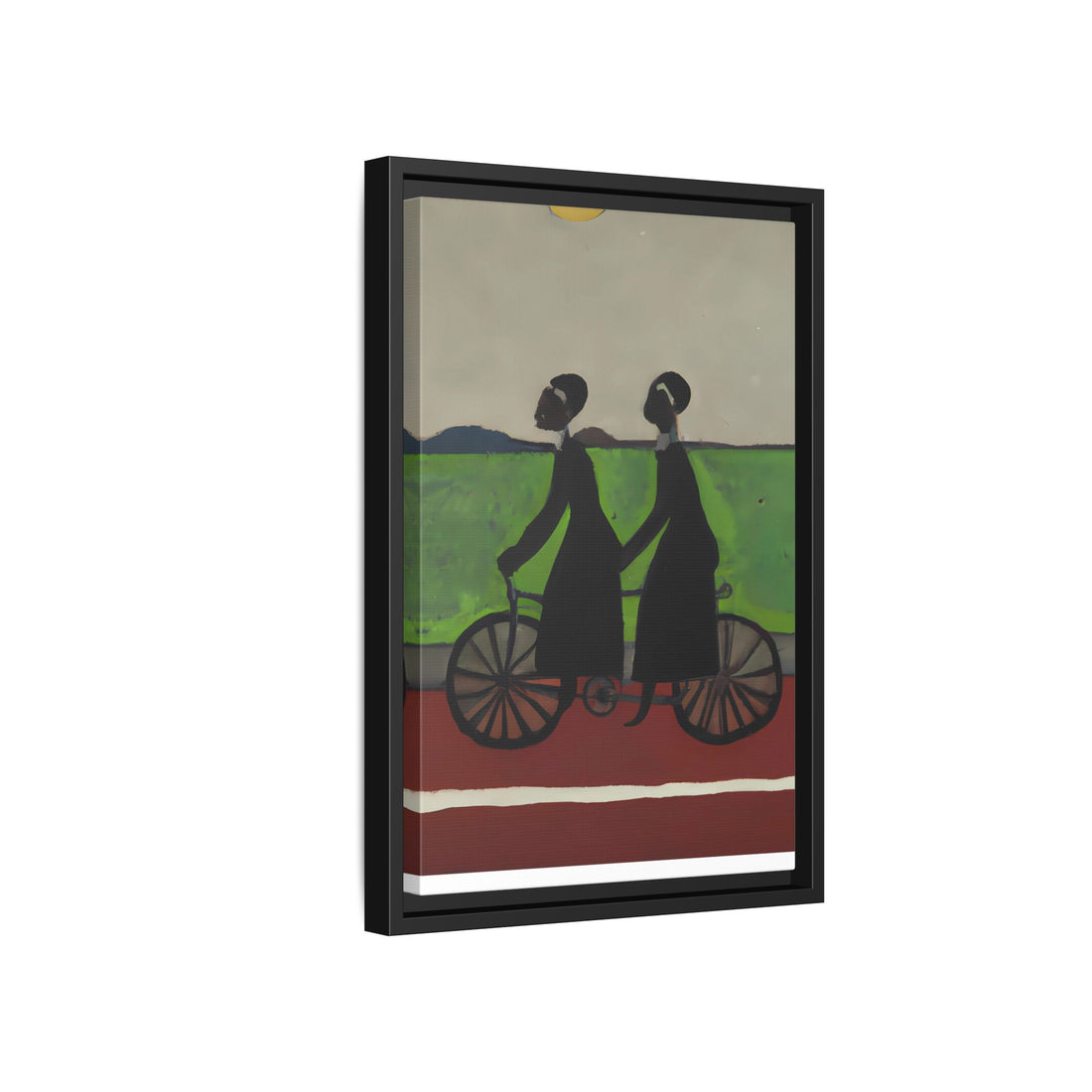 Double Ride, Folk Series, FRAMED Canvas Wall Art
