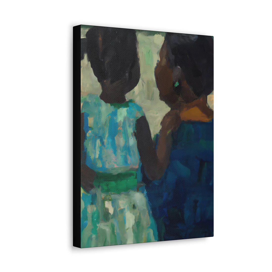 Blue Mother Canvas Wall Art Daughter Series