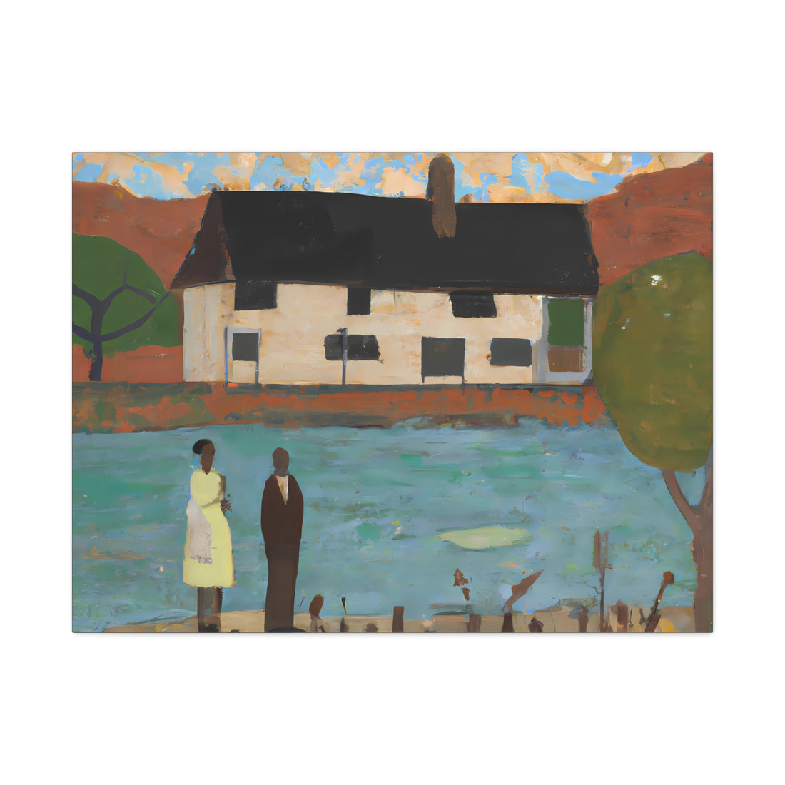 Lake House, Over the Sofa | Horizontal CANVAS Art