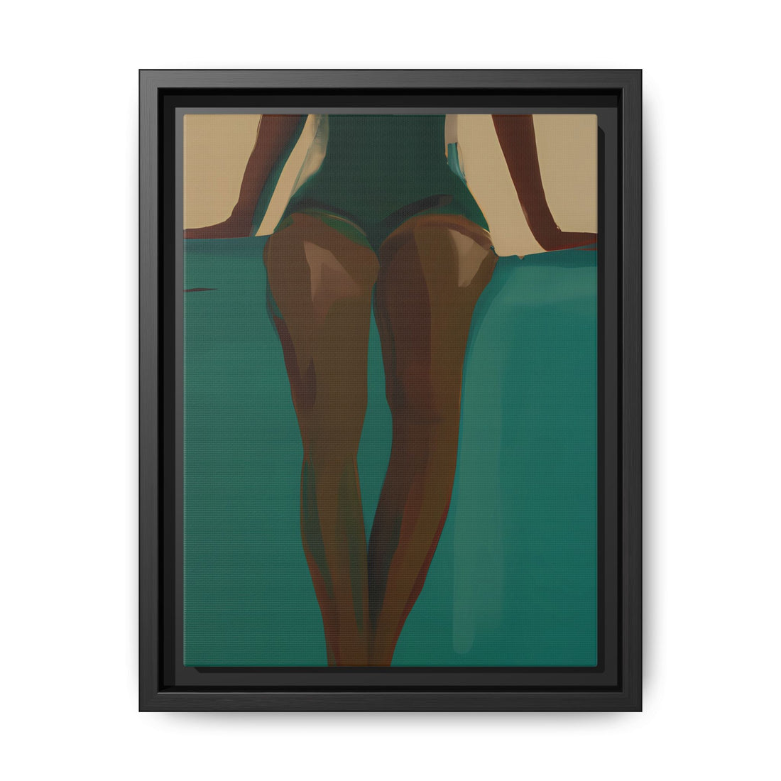 Relaxed, Fluid Series | Framed Canvas Wall Art