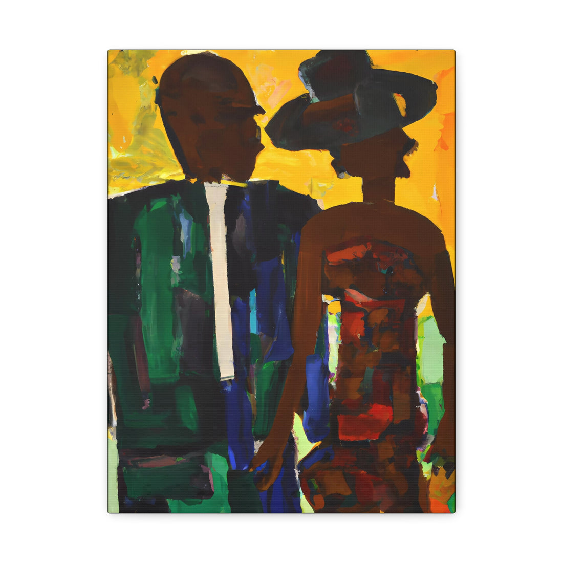 His Hat, Black Love Series | CANVAS Gallery Wrap