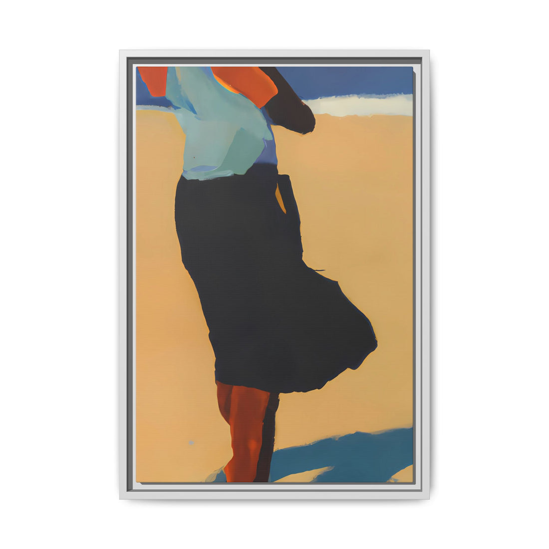 Optimistic, Fluid Series | Framed Canvas Wall Art