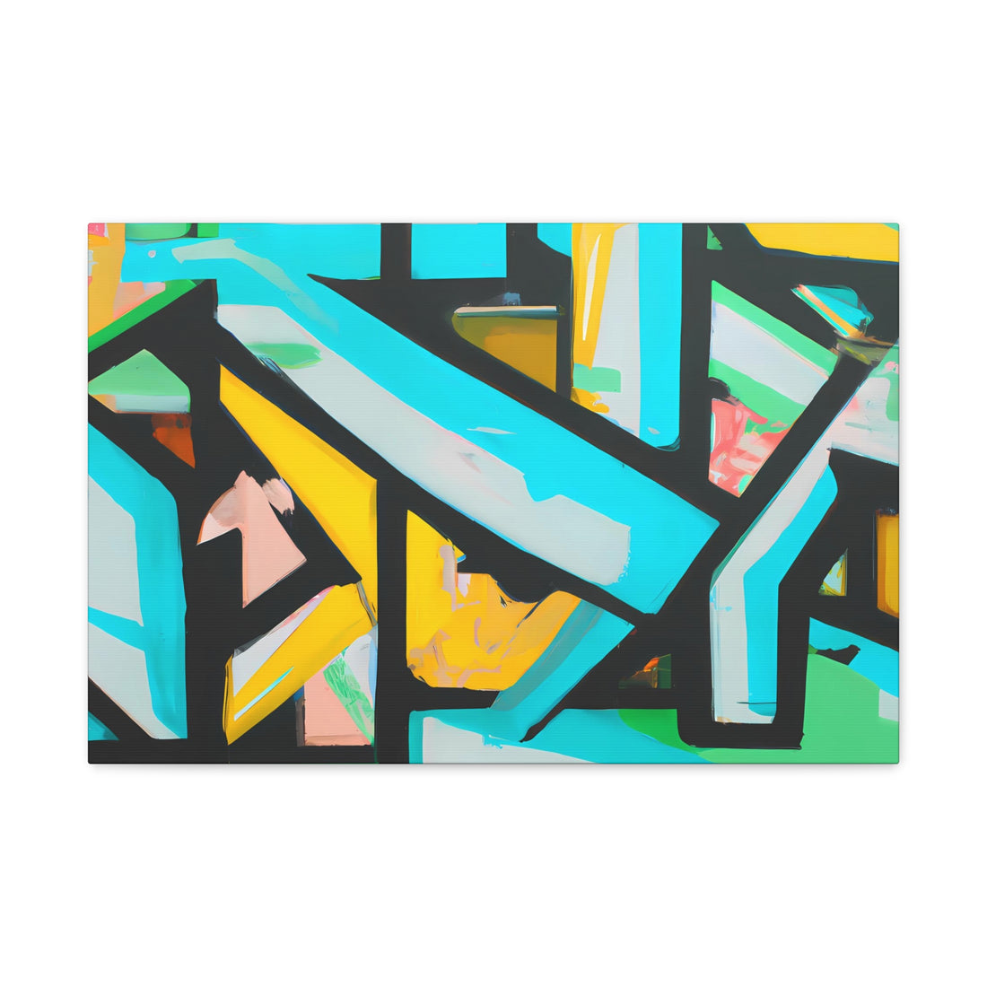 Turq Slide, Graffiti Series | Horizontal Wall Art