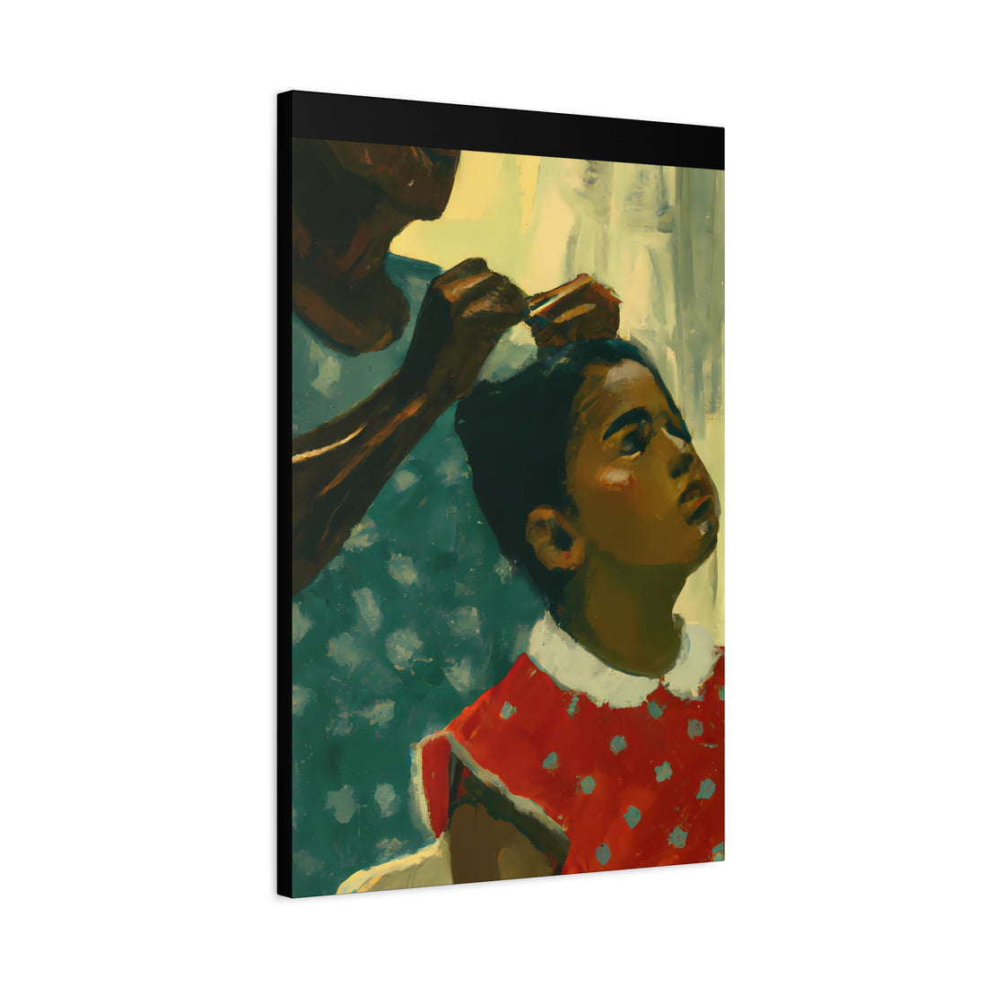Hair Days 2, Canvas Wall Art Daughter Series