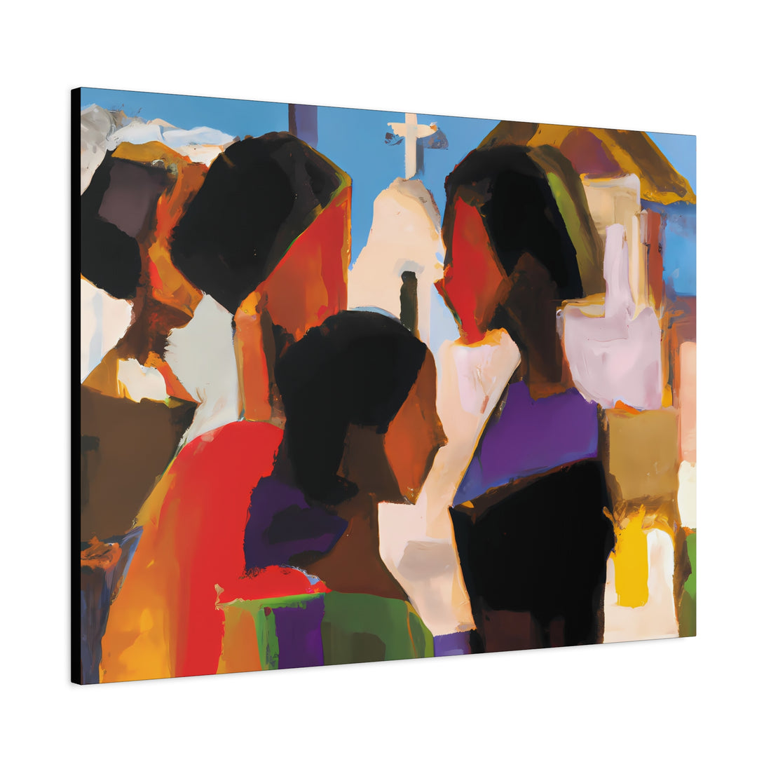 Stained Glass 1, Over the Sofa | Horizontal CANVAS Art