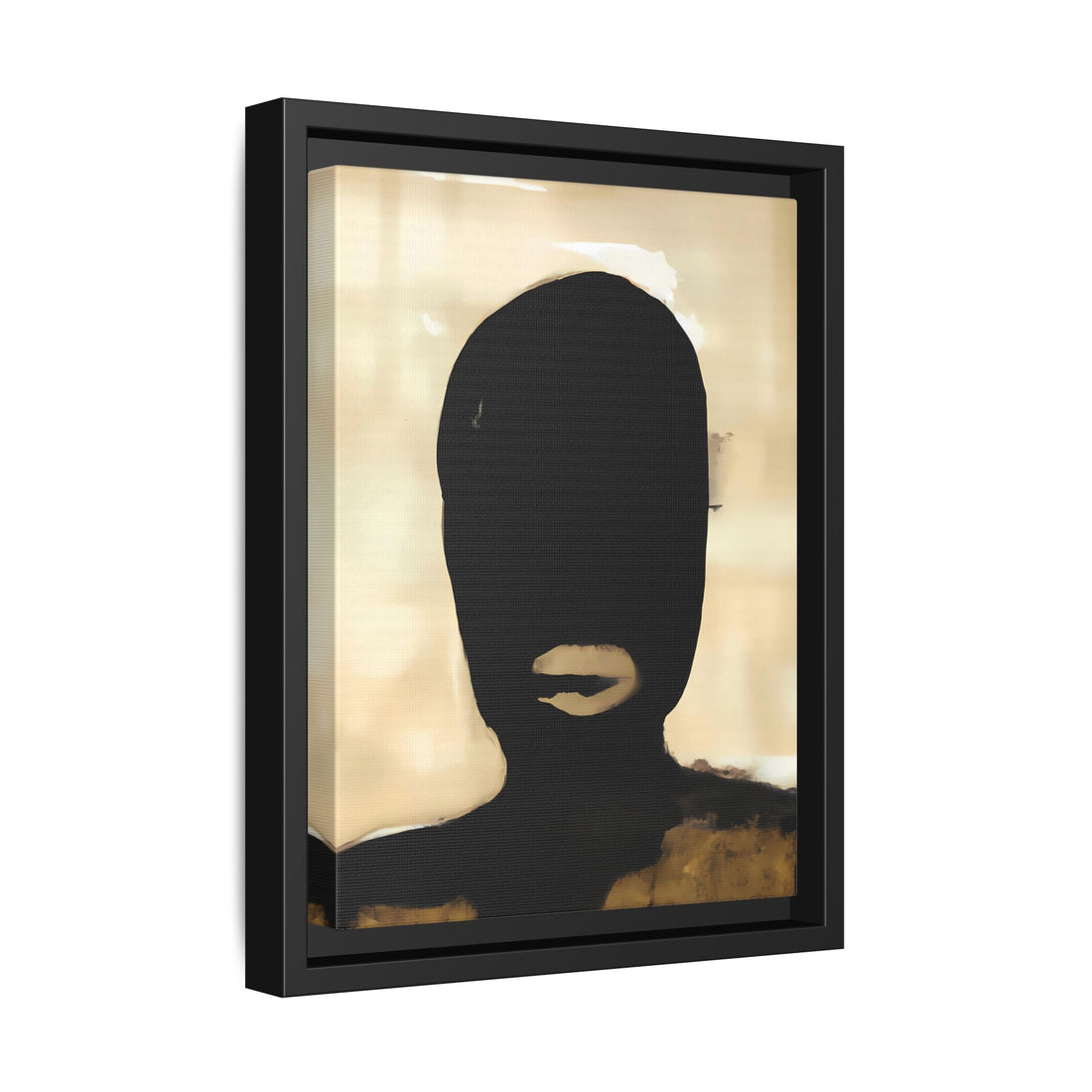 Study in Black 2, Fluid Series | Framed Canvas Wall Art