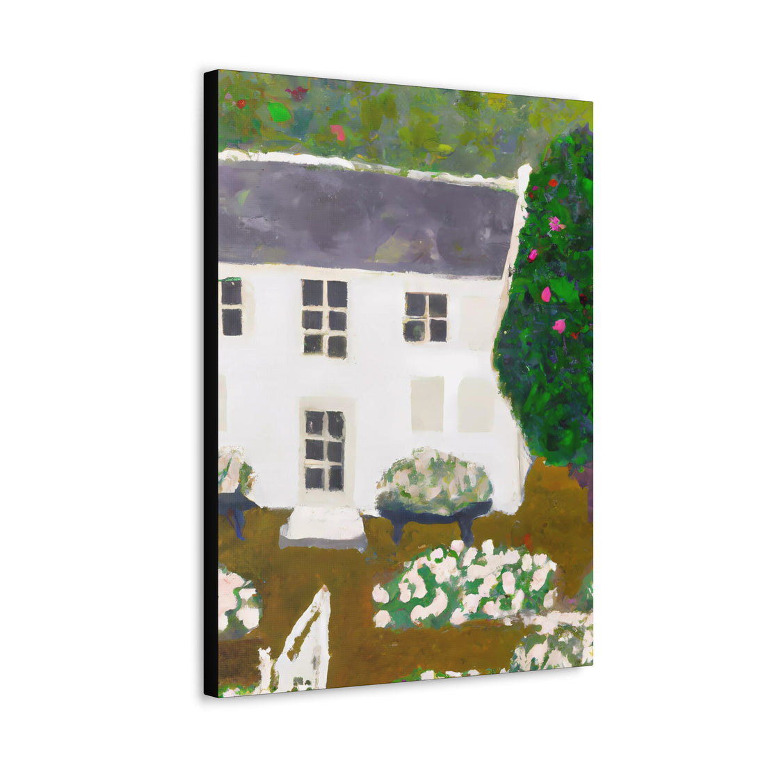 White Bungalow, Cottage Series Canvas wall art