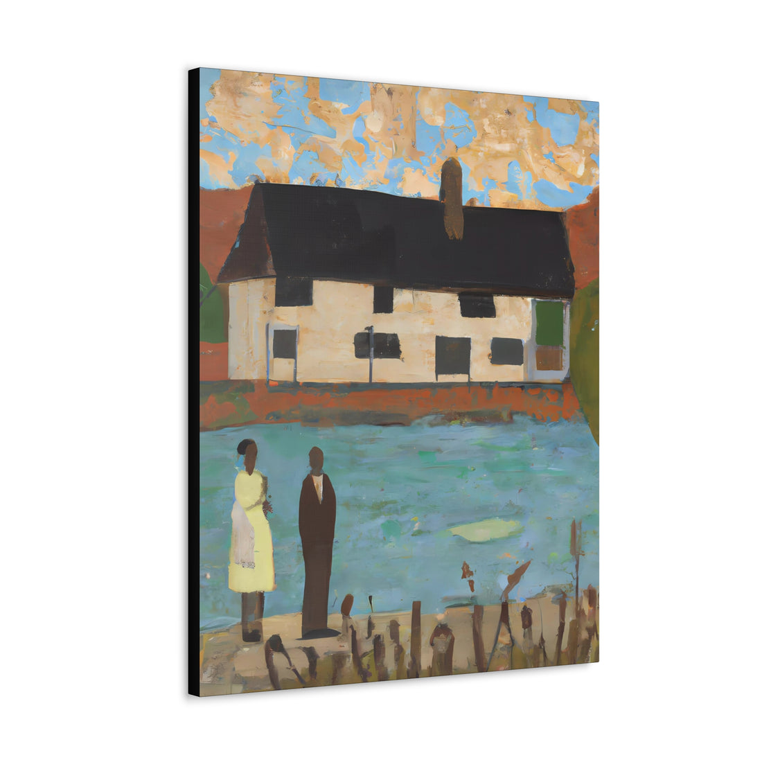 Lake House Folk Art Series, CANVAS wall art