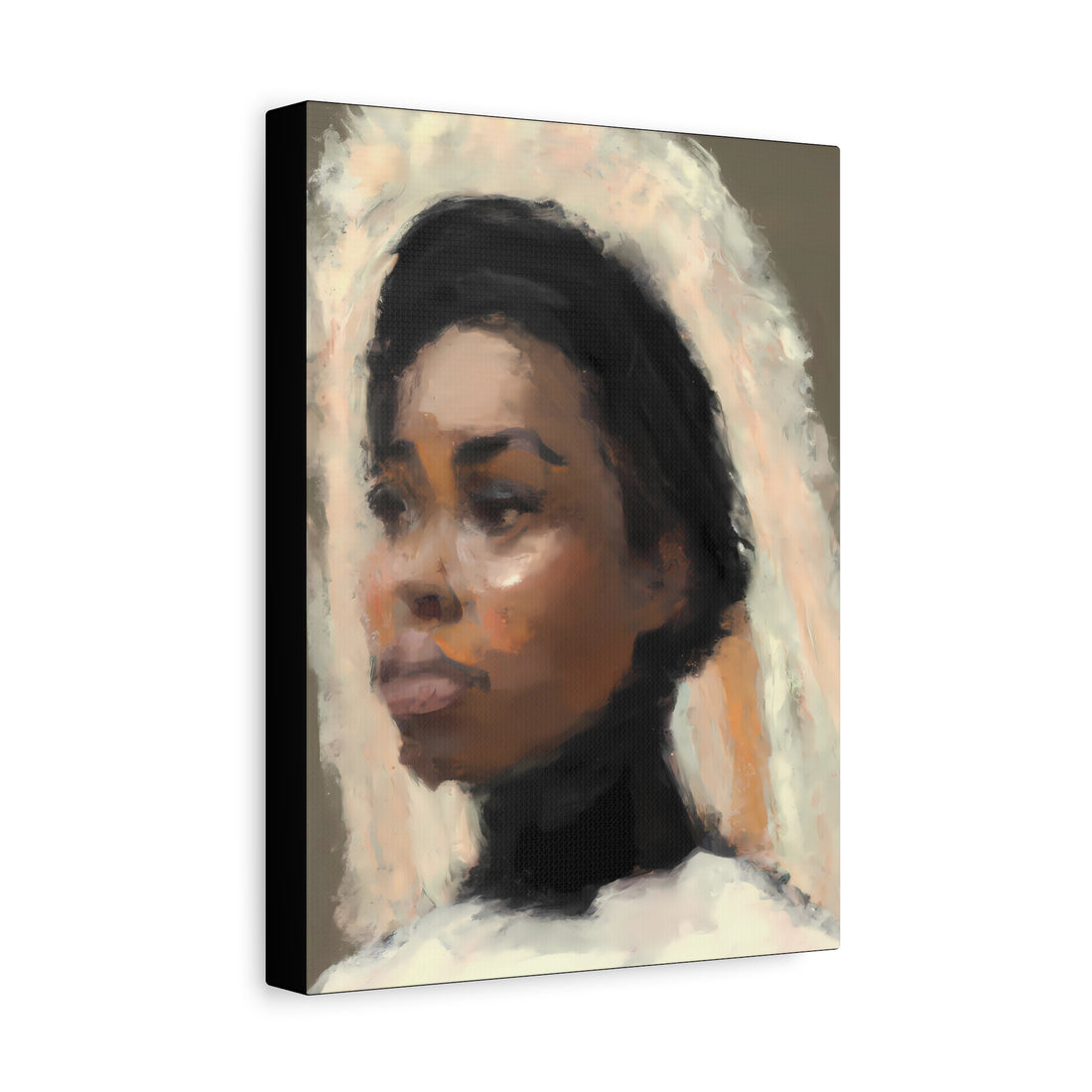 Cream Mantilla, Romantic Art Series | Canvas Wall Art