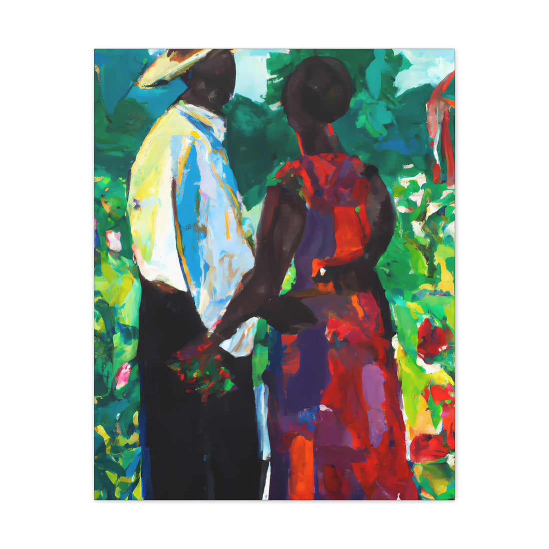 Red Flowers, Black Love Series | CANVAS Gallery Wrap