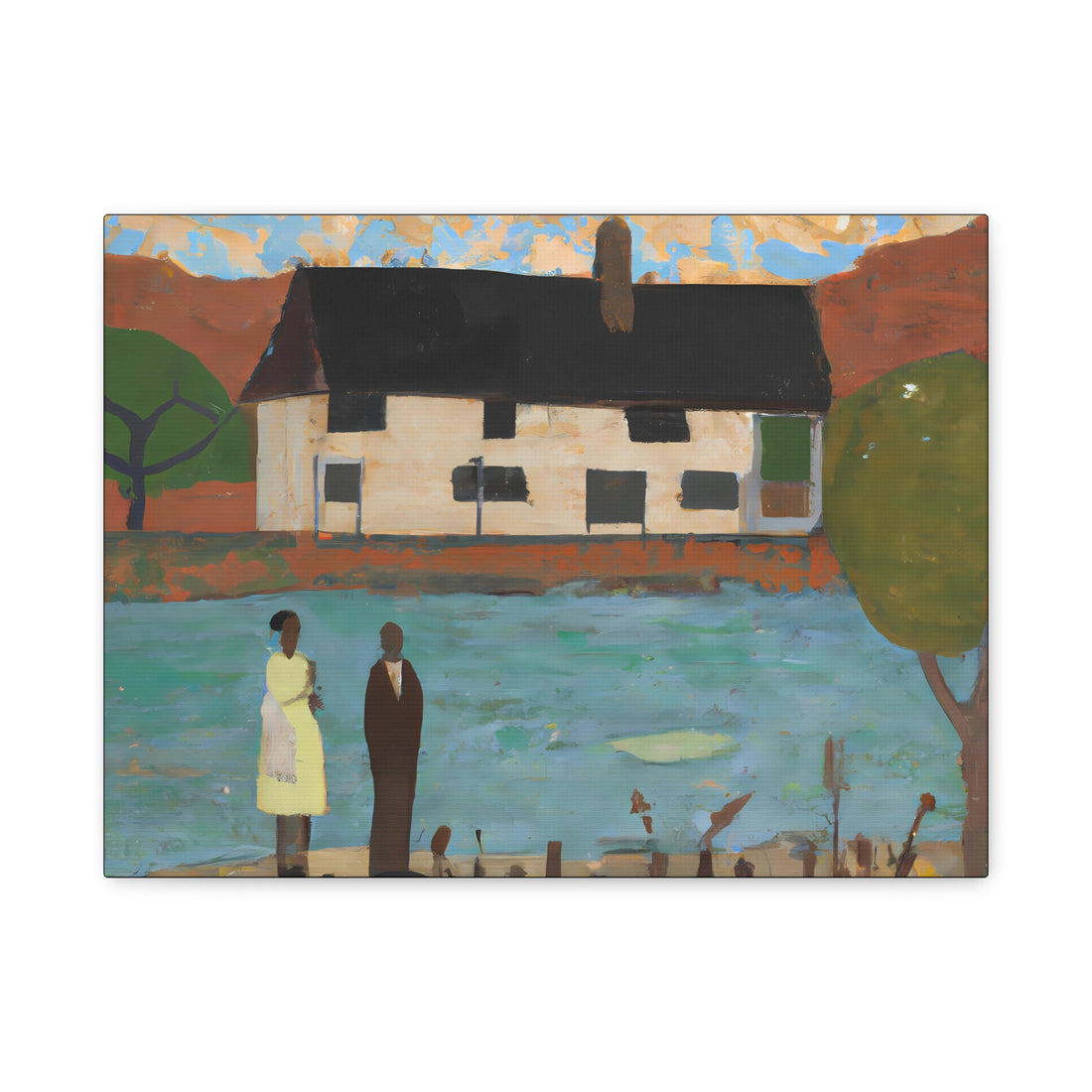 Lake House, Over the Sofa | Horizontal CANVAS Art