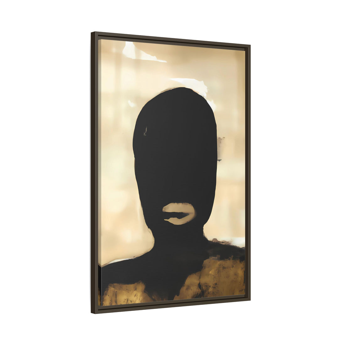 Study in Black 2, Fluid Series | Framed Canvas Wall Art