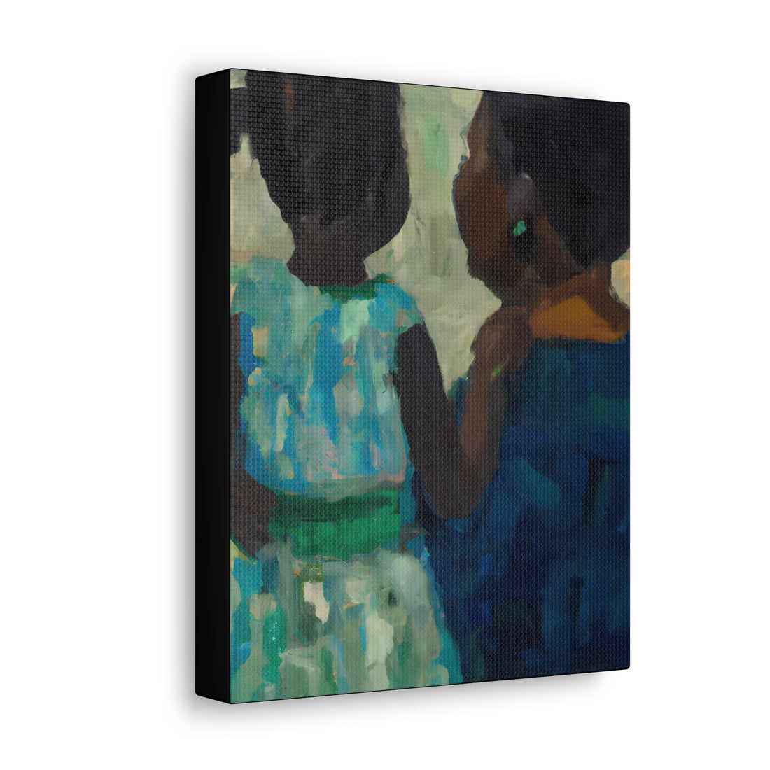 Blue Mother Canvas Wall Art Daughter Series