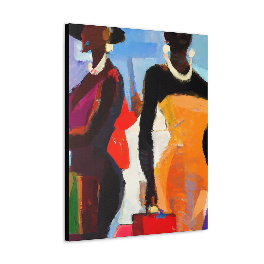 Lady in Yellow, Shopping Lifestyle Series | Canvas Wall Art