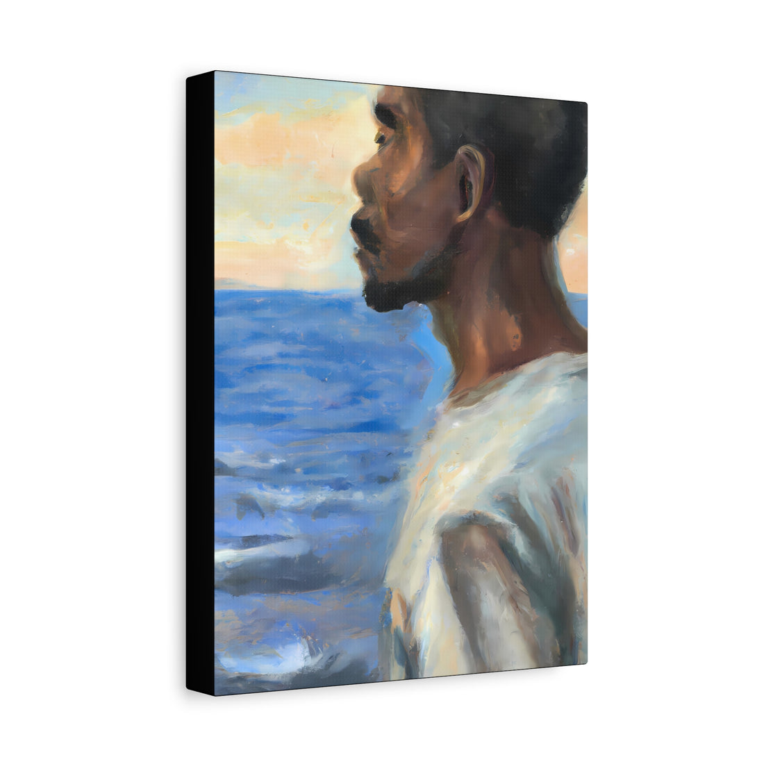 Black Man at Sea, Men Series CANVAS Wall Art