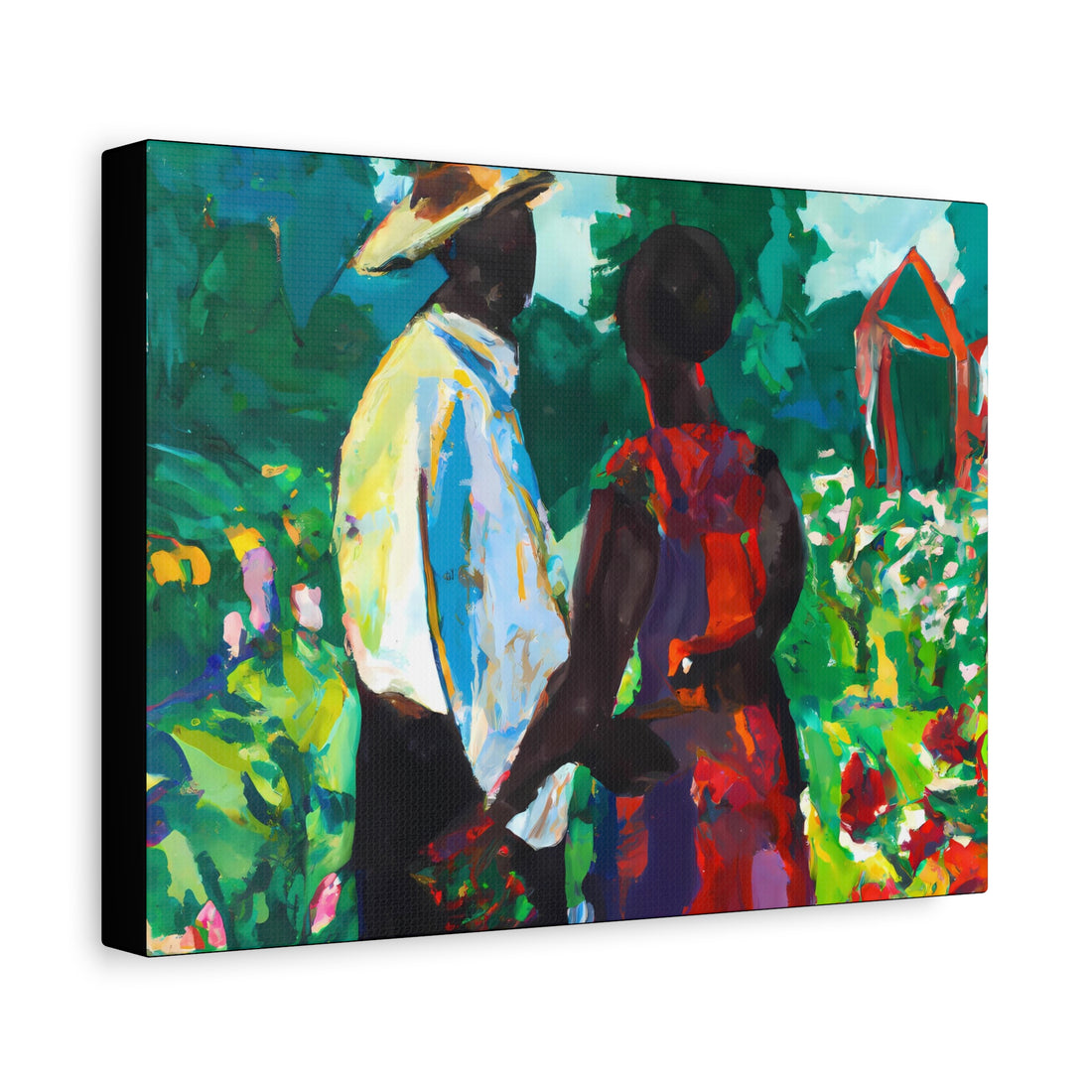 Red Flowers, Over the Sofa | Large CANVAS Wall Art