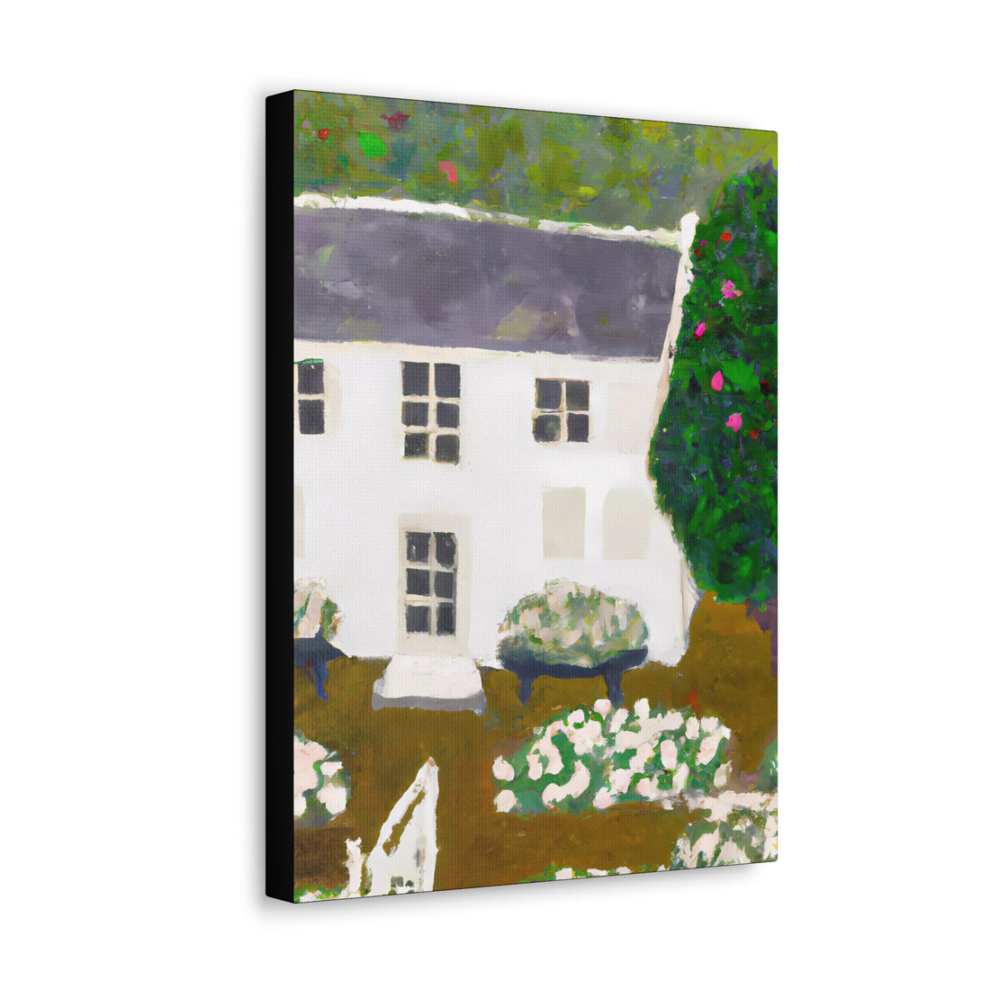 White Bungalow, Cottage Series Canvas wall art