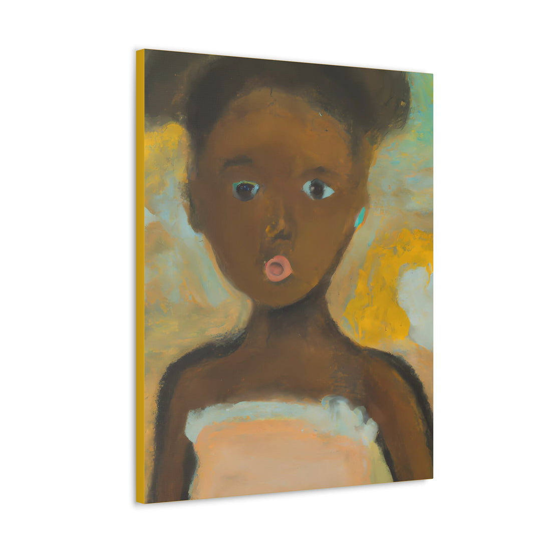 Girl in Peach 2, Canvas Wall Art Daughters Series