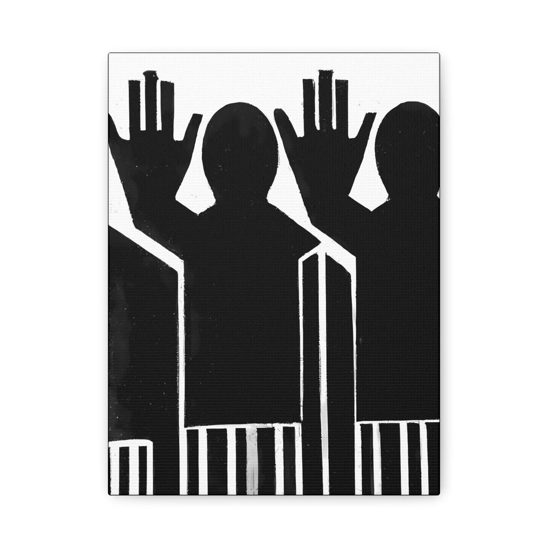 Hands Up 3, Contrast Series | Canvas Wall Art