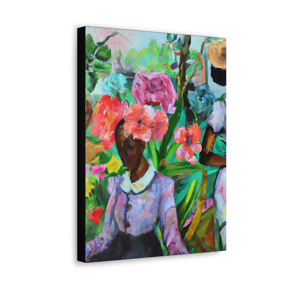 Lady in Flower Hat Garden Series | Canvas Wall Art