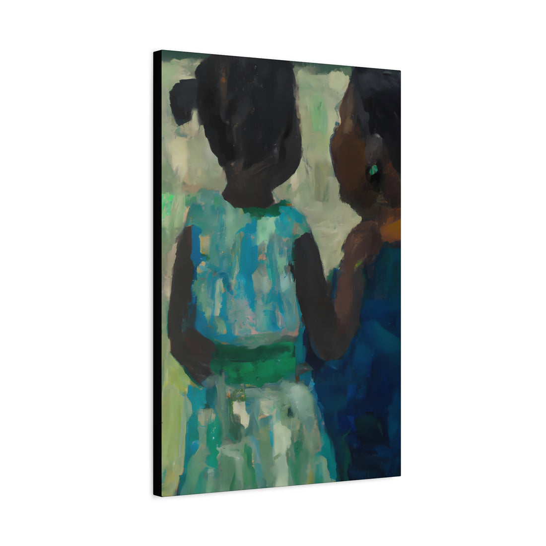 Blue Mother Canvas Wall Art Daughter Series