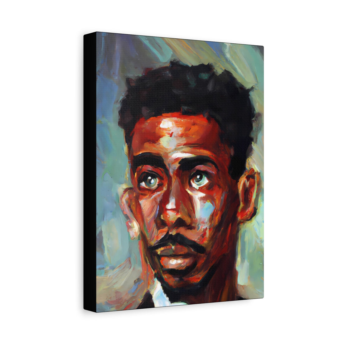 Green Eyed Man, Black Men Series CANVAS Wall Art