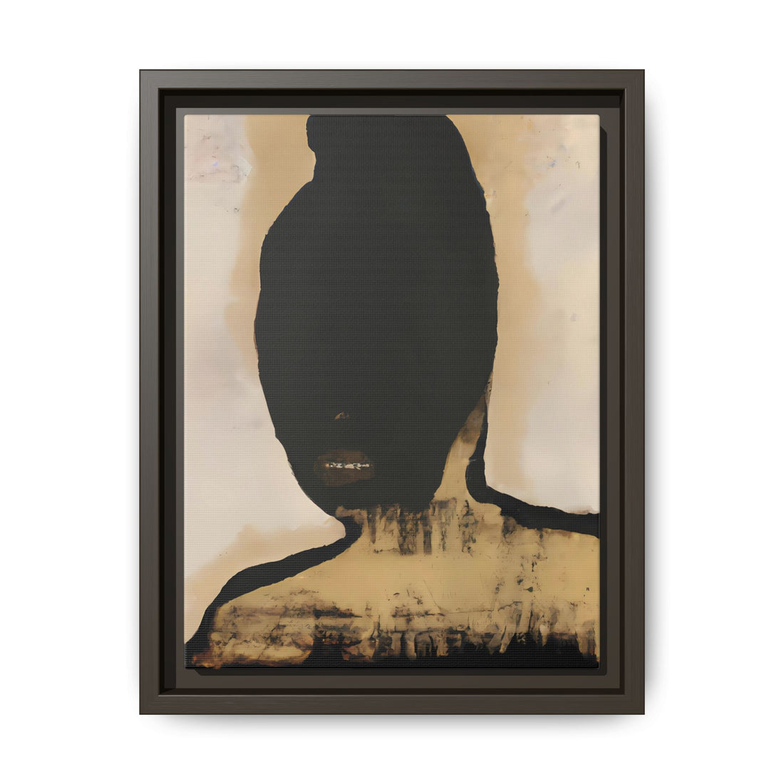 Study in Black, Fluid Series | Framed Canvas Wall Art