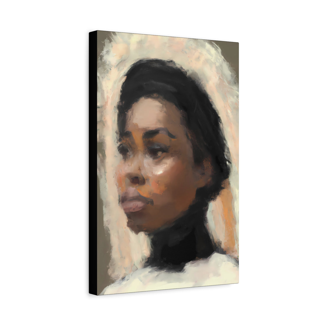 Cream Mantilla, Romantic Art Series | Canvas Wall Art