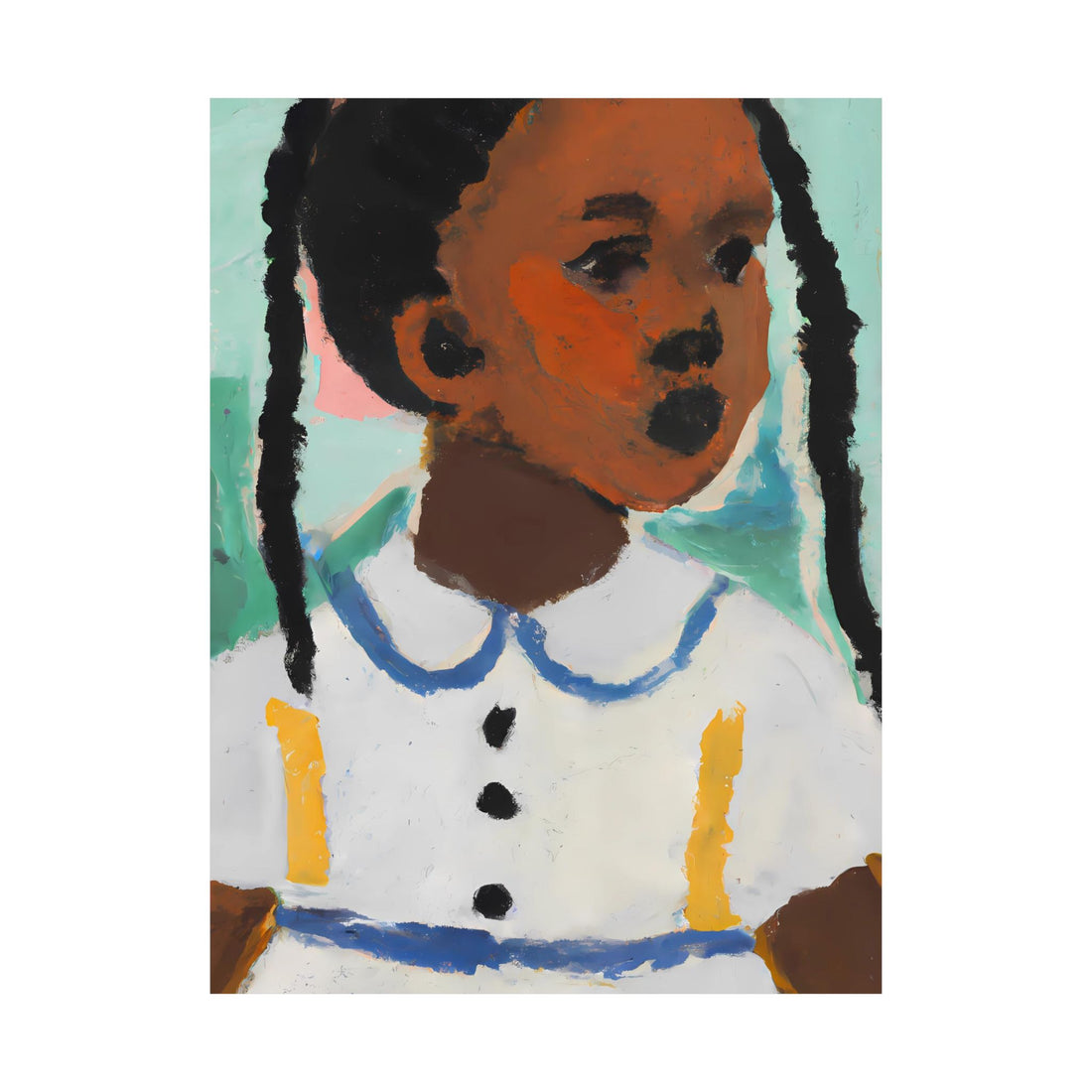 Girl in Pig Tails, Daughter Series | Poster Print