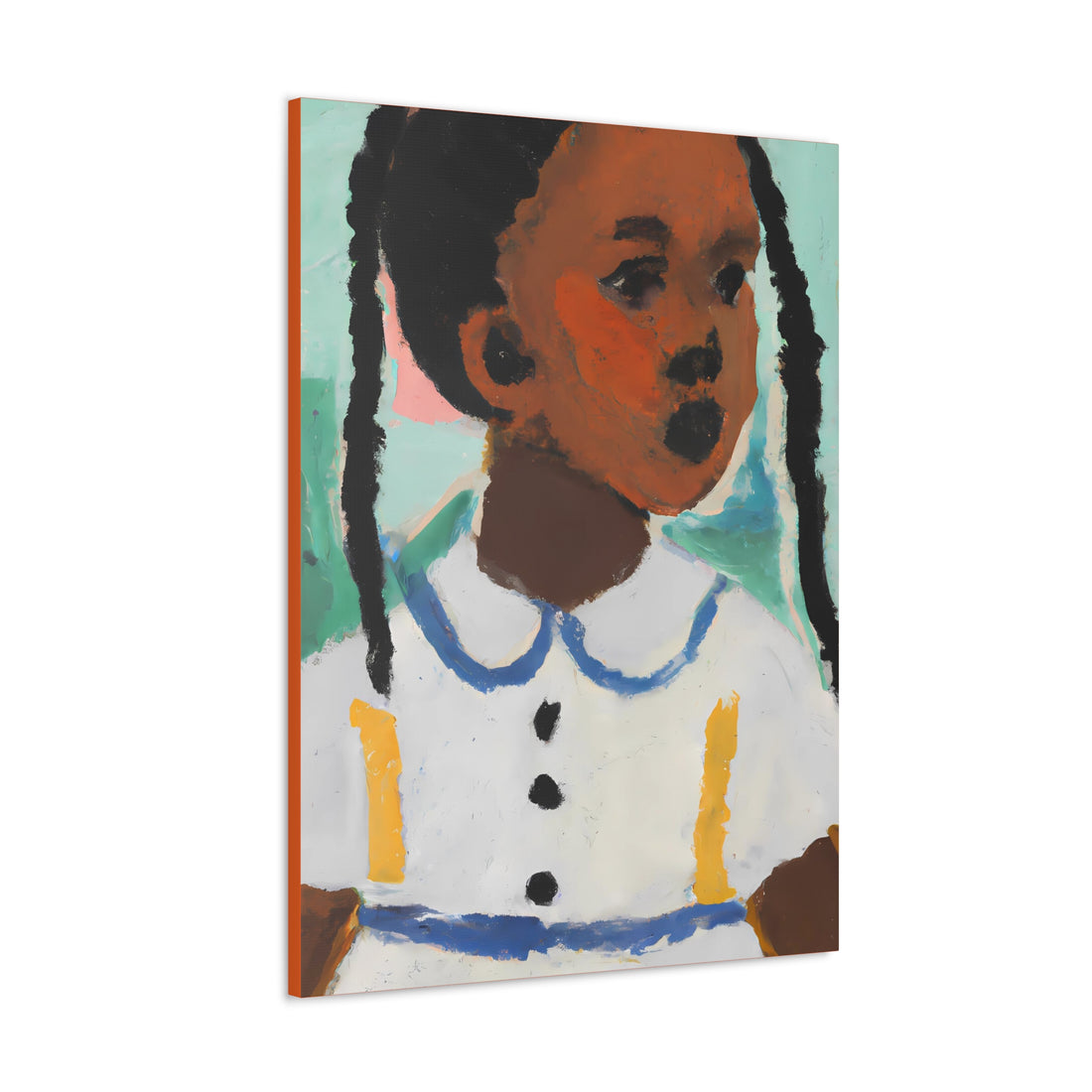 Girl with Pig Tails, Canvas Wall Art Daughters Series