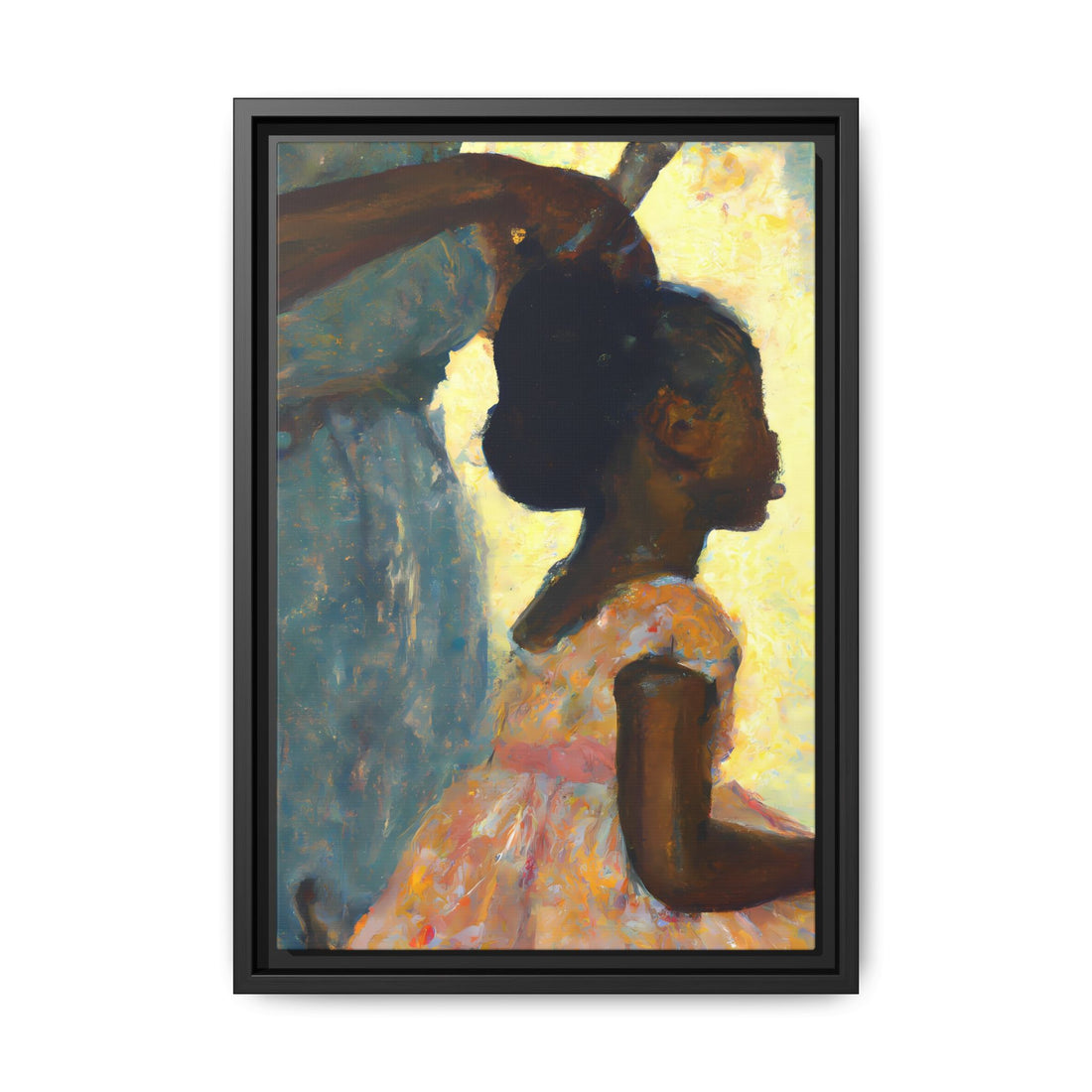 Hair Days, Daughter Series | Framed Canvas Wall Art