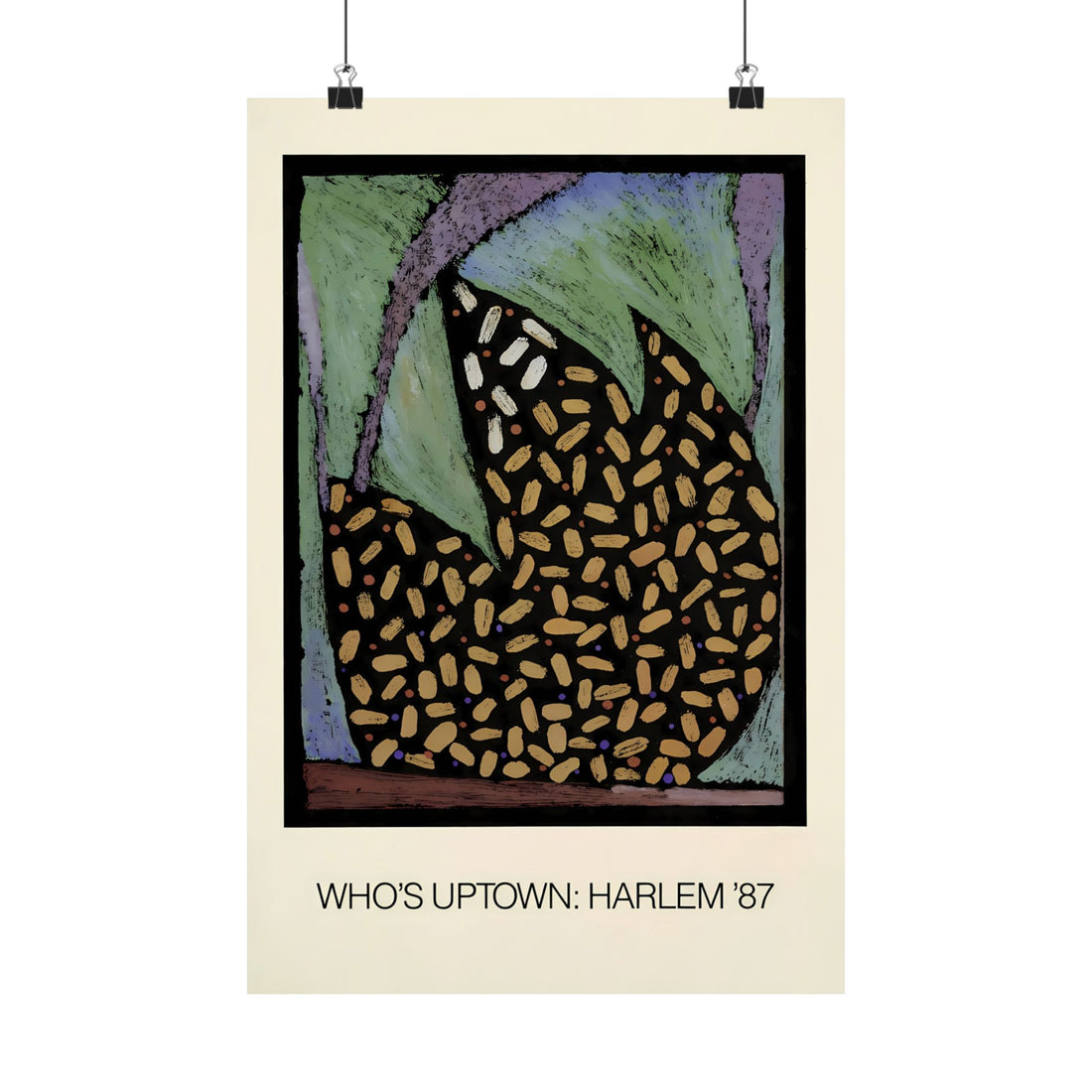Whos Uptown Harlem '87 Vintage Poster, 1988 Restored Art Print | Black Diaspora, African American Artwork and Afrocentric Decor