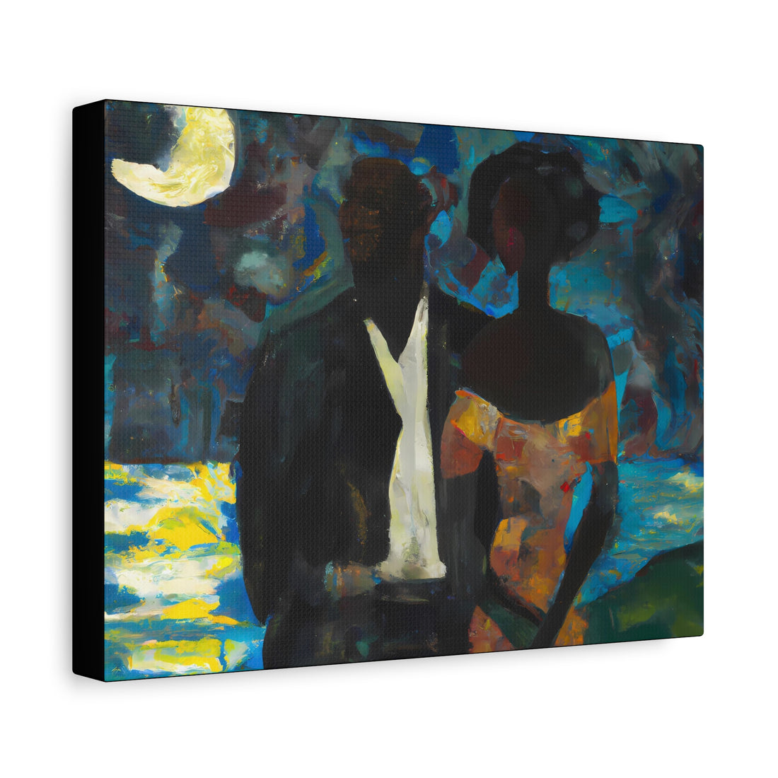 Moonlight Couple, Over the Sofa | Large CANVAS Wall Art