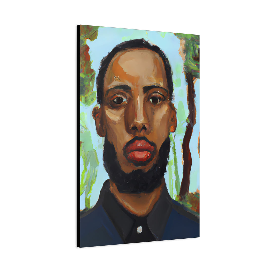 Man in Navy, Black Men Series CANVAS Wall Art