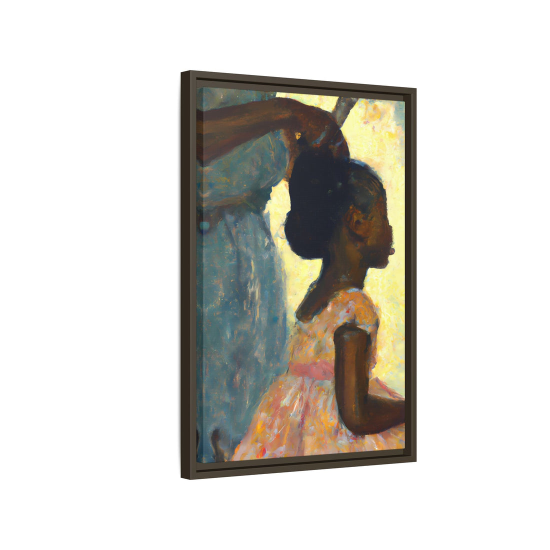 Hair Days, Daughter Series | Framed Canvas Wall Art