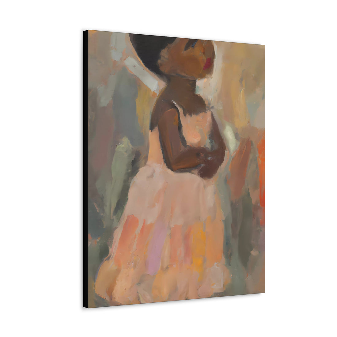 Girl in Peach 3, Canvas Wall Art Daughters Series