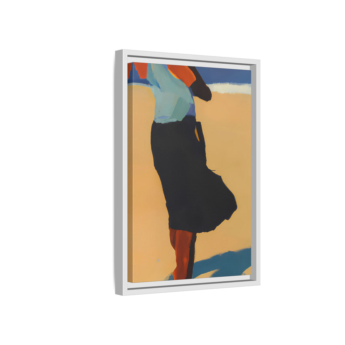 Optimistic, Fluid Series | Framed Canvas Wall Art